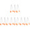 12Pièces Pinces Mini Silicone Orange Pour Aliments, Pain 1
