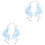 4Pièces Patch Vêtement Bleu Feuille Brodée Accessoire Réparation DIY 1