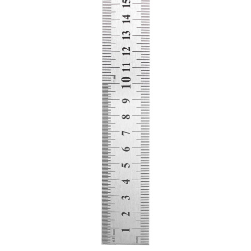 2X Stainless Stahl DoppelseitenmaßLineal 60cm, Silber 2