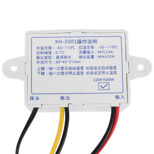8X 220V Digital LED Temperature Controller 10A Thermostat Control  Probe New 2