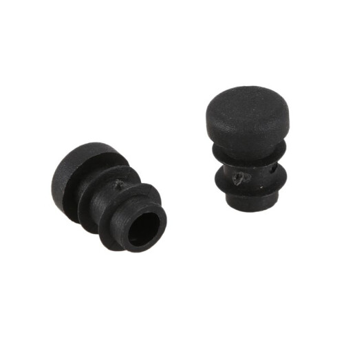 120 Pcs Plastic 12mm Pipe End Blanking Caps Bung Tube Insert Plug Round Black 1