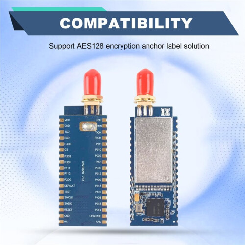 2pcs UWB650 Uart Interface High-Precision Ranging Indoor Positioning UWB Module AES128 Encryption Anchor Tag Solution 2