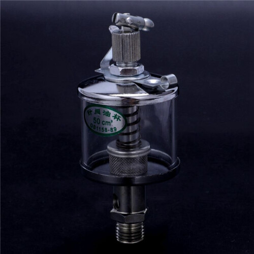 10X 50mL Engine Machine Lubricator Oil Gravity Drip Feed Oiler Clear+Silver 2