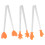 12Pièces Pinces Mini Silicone Orange Pour Aliments, Pain 2