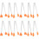 12Pièces Pinces Mini Silicone Orange Pour Aliments, Pain 5