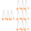 12Pièces Pinces Mini Silicone Orange Pour Aliments, Pain 6