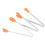12Pièces Pinces Mini Silicone Orange Pour Aliments, Pain 10
