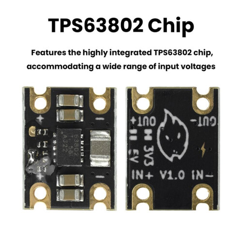 TPS63802 Auto Buck-Boost Converter Current Module  1.8-5.5V to 2A/1A 3.3/5V Step  and Down Module Board 5V 1