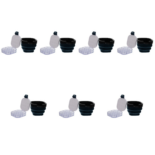 7Pièces Seau Lavage Pinceaux Silicone Bleu Multifonction Art 2