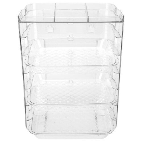 2Pièces Support De Rangement Murale Transparent Plateau Multi-Couches