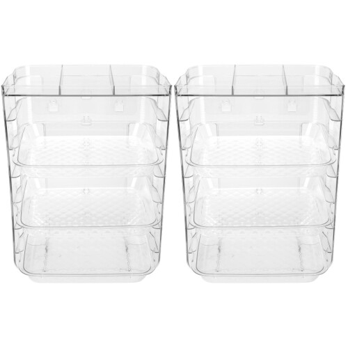 2Pièces Support De Rangement Murale Transparent Plateau Multi-Couches 1