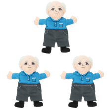 3Pièces Marionnettes À Main Artisanales En Coton PP Pour Interaction