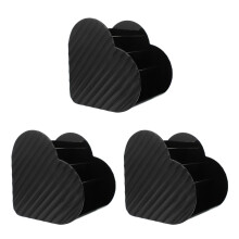 3Pièces Support Multifonction Noir En Plastique Pour Crayons