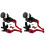 2Paires Levier Ajustable 7/8 Pouce Aluminium Rouge 1