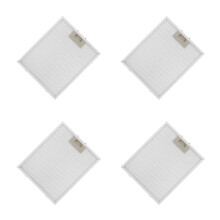 4Pièces Filtres Aluminium Argenté Absorbeur Graisse Cuisine