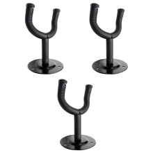 3Pièces -Guitare Mural Métal Noir Compatible Types Guitare