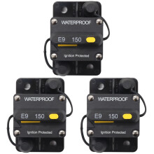 3Pièces Disjoncteur 48V Noir Pour Auto Protection Rapide Et Fiable