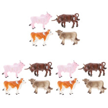 12Pièces Mini Cows Décor Assortiment Couleurs Pour Bureau Enfants