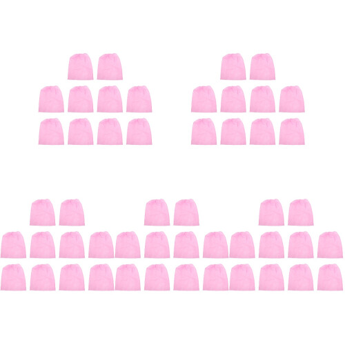 50Pièces Peignoirs Bain Jetables Rose Élastique Non- Pour Salon
