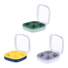 9Pièces Case Pilules 4 Compartiments Étanche Voyage Couleurs Variées