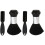 4Pièces Brosse Noir Brosse Coupe Salon Confortable 2