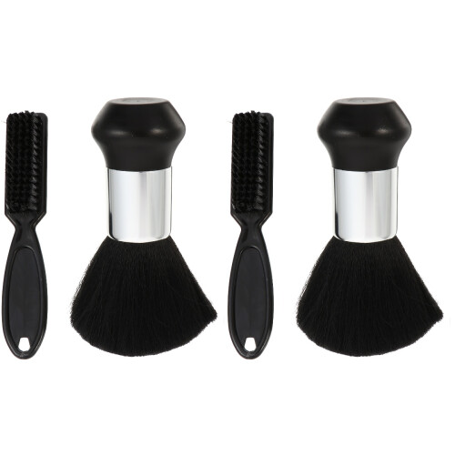 4Pièces Brosse Noir Brosse Coupe Salon Confortable 1
