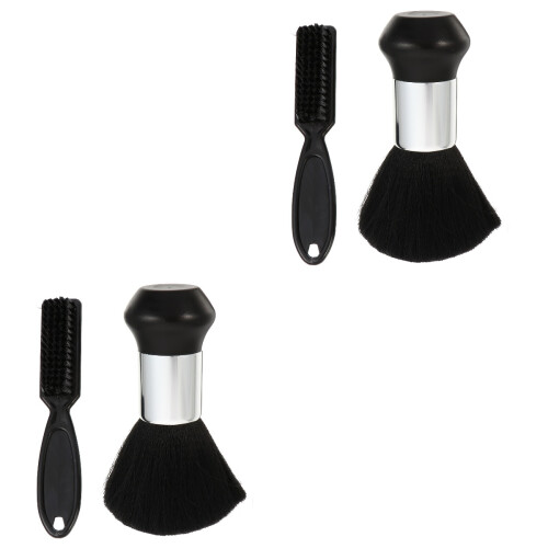 4Pièces Brosse Noir Brosse Coupe Salon Confortable 2