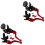 2Paires Levier Ajustable 7/8 Pouce Aluminium Rouge 2