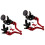 2Paires Levier Ajustable 7/8 Pouce Aluminium Rouge 3