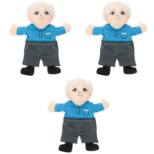 3Pièces Marionnettes À Main Artisanales En Coton PP Pour Interaction 1