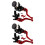 2Paires Levier Ajustable 7/8 Pouce Aluminium Rouge 4