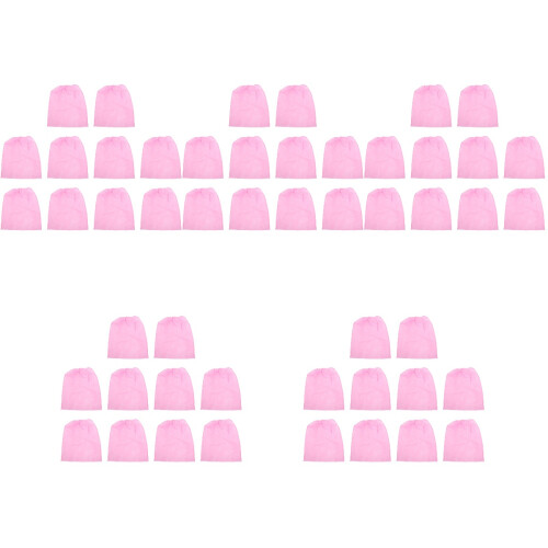 50Pièces Peignoirs Bain Jetables Rose Élastique Non- Pour Salon 1