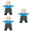 3Pièces Marionnettes À Main Artisanales En Coton PP Pour Interaction 6