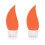 2Pièces Flacons Silicone Orange Pour Shampooing Et Crème 1