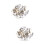 200Pièces Broches En Fer 3 Trous Couleurs Variées Pour 6