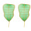 2Pièces Décor Éventails Palmier Vert En Pour Festival 1