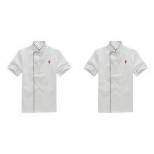 2Pièces Blouse Chef Casual Résistante Pour Restauration