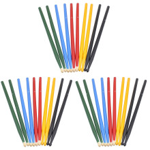 15Paires Baguettes De Batterie Bois 5A Antidérapantes Couleurs Variées
