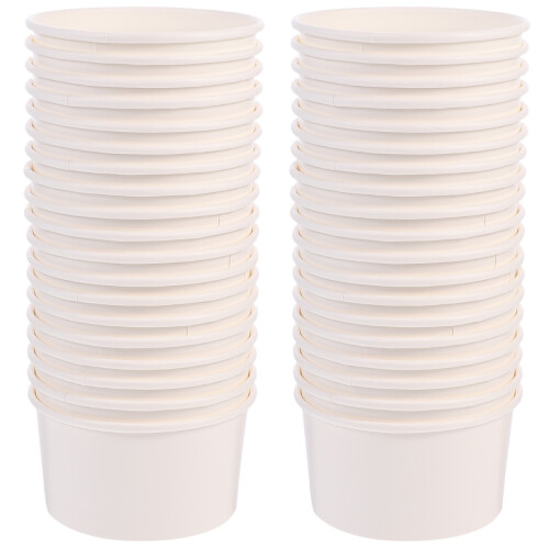 200Pièces Coupelles Blanches Pour Glace Pudding Gâteau