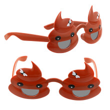 2Pièces Lunettes Marron ABS Design Caca Confortables Pour Fête