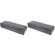 2Pièces Repose-Mains PU Noir Pour Ongles Confort Et Style