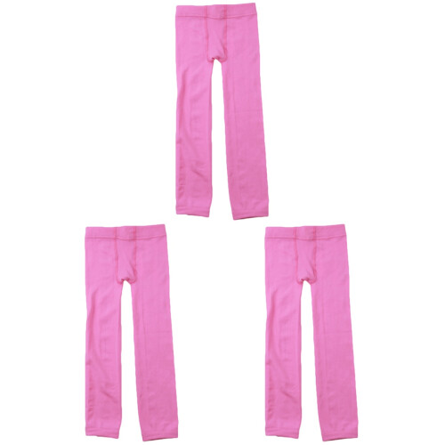 3Pièces Collants Roses Pour , Doublure Chaude, Texture Délicate