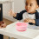 2Pièces Dînette Bébé Silicone Rose, Usage Garderie 9