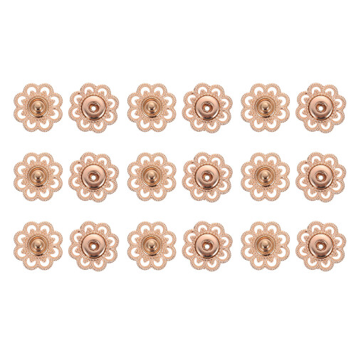 30Paires Boutons Pression Dorés, Idéal Pour Décorer Manteaux Pulls