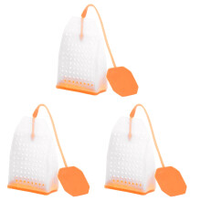 3Pièces Infuseurs À Silicone Orange Faciles À Ouvrir Pour Amateurs