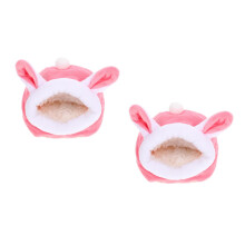 2Pièces Chaude Rose En Peluche Pour Hamster Petits Animaux