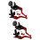 2Paires Levier Ajustable 7/8 Pouce Aluminium Rouge 6