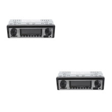 2Pièces Radio Noir Fm USB Mp3 Stéréo Volume Rotatif