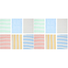 12Pièces Serviettes En Coton Absorbantes Bébé Pour Extérieur