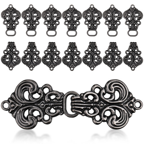20Paires Boucles Argentées Accessoires Couture Pour Habits